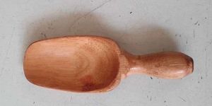 Brown Wooden Scoop