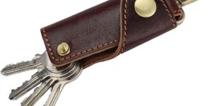 Genuine Buff Leather Keychain