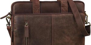 Hunter Leather Macbook Laptop Sleeve with Handle