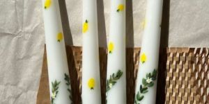 Hand Painted Scented Taper Candles