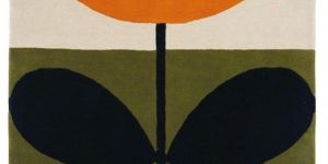 Orange Hans Tufted Wool Rugs