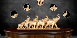 Elephant Family Statue