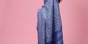 Digital Embroidery Cotton Slub Fabric Sarees