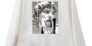 Mens Graphic Print Polyester Pullover Hoodie