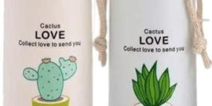 Cactus Love Glass Water Bottle