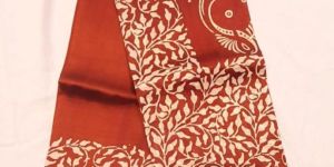 Jamini Roy Art Bishnupur Silk Katan Saree