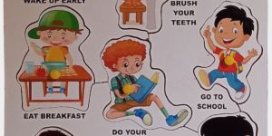TE-69 Wooden Good Habits Puzzle