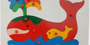 TE-33 Wooden Whale Puzzle