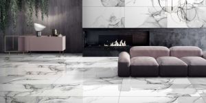 Kasmir Black Glossy Vitrified Tiles