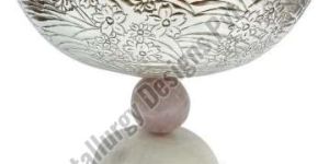 Flower Pattern Decorative Bowl with Stand