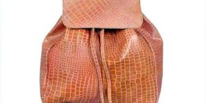 Metallic Leather Unisex Mini Backpack Bag