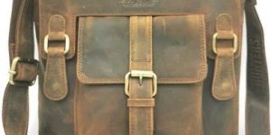 Vintage Leather Messenger Sling Bag