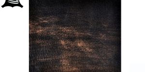 Black Stone Wash Finished Leather