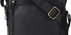 N-575 BLK Leather Sling Bags