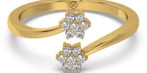 Curled Flower Lab Grown Diamond Ring