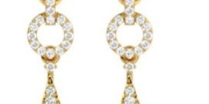 Sleek Blooming Leaf Lab Grown Diamond Drop Earrings