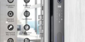 Digital Door Lock Unlock by Face, Finger, Card, Pin, Keys