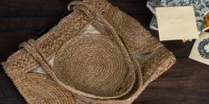 Natural Braided Jute Shoulder Bag