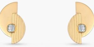 DUNE CRESCENTS SILVER STUD EARRINGS