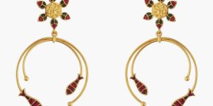 MATSYA FLORAL DANGLE SILVER EARRINGS