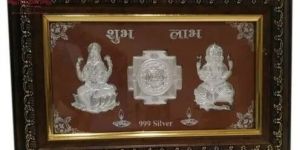 PUR 999 Silver LAXMI GANESH FRAME God