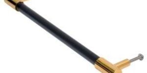 Black Golden Large Cylinder Glass Door Handles