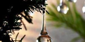 Clear Glass Rain Drop Hanging Crystal Set of 20