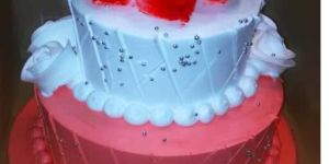 2 Tier Strawberry Vanilla Fusion Cake