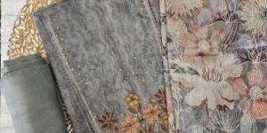 Tissue Organza Unstitched Salwar Suits