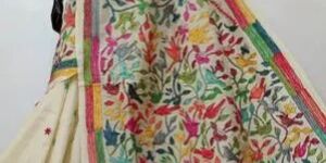 Kantha Stitch Saree