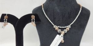 JCNC3 Ladies Gold Diamond Necklace Set
