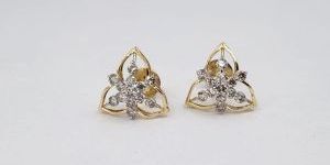 JCT3 Ladies Diamond Gold Earrings