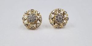 JCT7 Ladies Diamond Gold Earrings