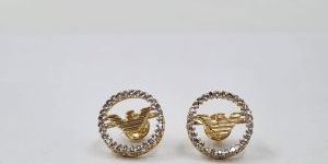 JCT8 Ladies Diamond Gold Earrings