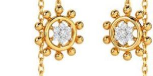 Sui Dhaga Earrings for Women Gold 22kt
