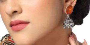 Oxidized Studded Jhumka Earring for Women and Girls