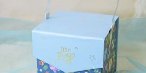 Baby Announcement Cardboard Box with Magnet Flap