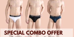 Danny Fashion Mid Brief Combo Pack of 3 Colour (Black, White, Peacock Blue)