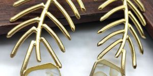 Tiendaa Premium Quality Handcrafted Brass and Stone Designer Earrings