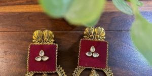 Tiendaas Beautifully Handcrafted Designer Fabric Earrings