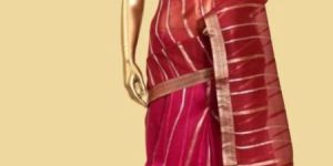 Handwoven Kora Kadwa Saree