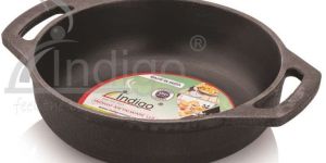 CAST IRON FLAT BOTTOM KADAI