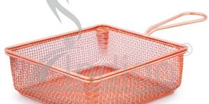 SS MINI SERVING SQUARE COPPER BASKET