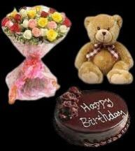Teddy with Chocolate Cake Combo