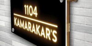 Acrylic LED Home Name Plate