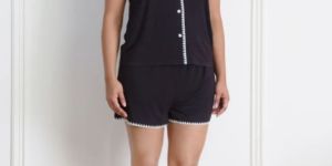 The Whip Stitch Shorts - Black (Stretchable)