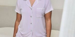 The Whip Stitch Shorts - Lilac (Stretchable)