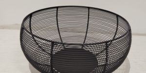 Black Round Iron Wire Basket