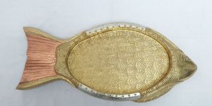 Fish Shape Brass Tray
