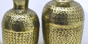 Hammered Brass Flower Vase